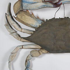 Contemporary Polychromed Wood Crab