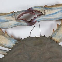 Contemporary Polychromed Wood Crab