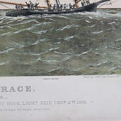 Currier & Ives Print “The Great Ocean Yacht Race, Between the Henrietta, Fleetwing & Vesta”, circa 1866
