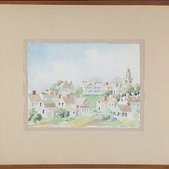 Doris Riker Beer Nantucket Watercolor “View of Town”