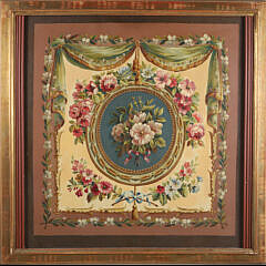 Oil on Wood Panel "Aubusson Design"