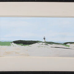 John Austin Tempera on Artist Board “Brant Point Light, Nantucket”
