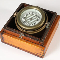 Jake Hornor’s Boxed Bronze Gimbaled Lifeboat Compass