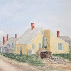 Watercolor on Paper “Corners Sconset”, 19th Century