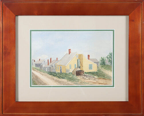 Watercolor on Paper "Corners Sconset" 19th Century