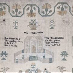 Elizabeth Oaks Aged 8 1848 School Girl Sampler