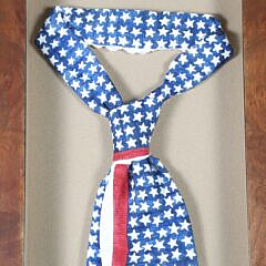Mellie Cooper Acrylic on Handmade Paper “Patriotic American Flag Necktie”