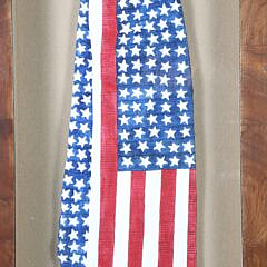 Mellie Cooper Acrylic on Handmade Paper “Patriotic American Flag Necktie”