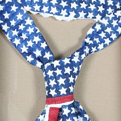Mellie Cooper Acrylic on Handmade Paper “Patriotic American Flag Necktie”