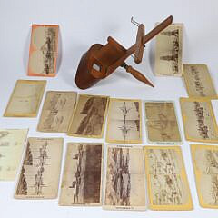 Collection of Fourteen Nantucket Stereocards with Cherry Hand Viewer