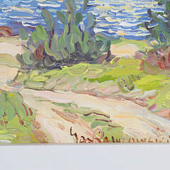 Jan Pawlowski Oil on Canvas “Sailing in Polpis Harbor”