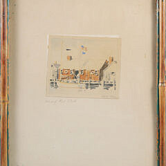 Vintage Doris & Richard Beer Watercolor “Wharf Rat Club”