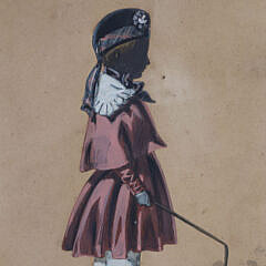 Georgian Silhouette of a Boy In Period Rosewood Frame