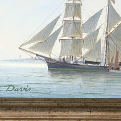 William R. Davis (American b.1952) Oil on Panel “Taking on Supplies”