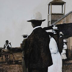 Paul Madden Acrylic on Canvas “Trotting at Miacomet”