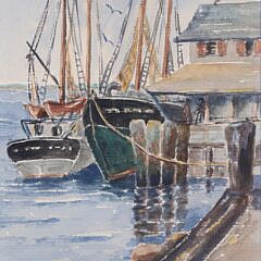 Anne H. Mellin Watercolor on Paper "Harbor"