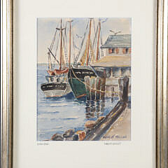 Anne H. Mellin Watercolor on Paper “Harbor”