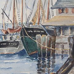 Anne H. Mellin Watercolor on Paper “Harbor”