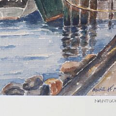 Anne H. Mellin Watercolor on Paper “Harbor”