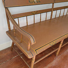 American Decorated Deacon’s Bench, circa 1840