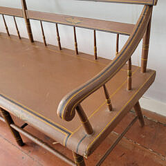 American Decorated Deacon’s Bench, circa 1840