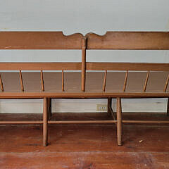 American Decorated Deacon’s Bench, circa 1840