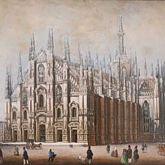 Antique Colored Milan Cathedral Print