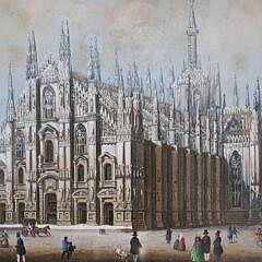 Antique Colored Milan Cathedral Print