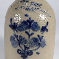 Antique Boston Stoneware Jug Stamped James Collins