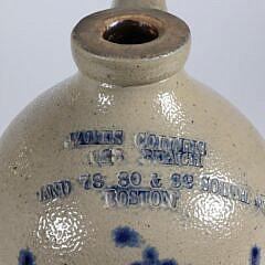 Antique Boston Stoneware Jug Stamped James Collins