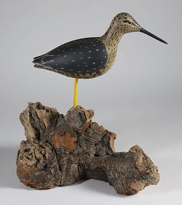 33-5462 Carved and Painted Wooden Shore Bird A_IMG_0254
