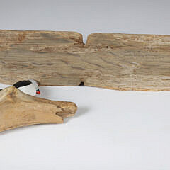 Two Miniature Carved and Painted Birds Including a Loon and Puffin
