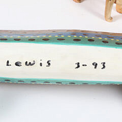 Collection of Thirty-Four Carved Wood Folk Art Animals by Kentucky Artist Jim Lewis