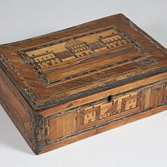 Napoleonic Prisoner of War Straw Work Box circa 1800