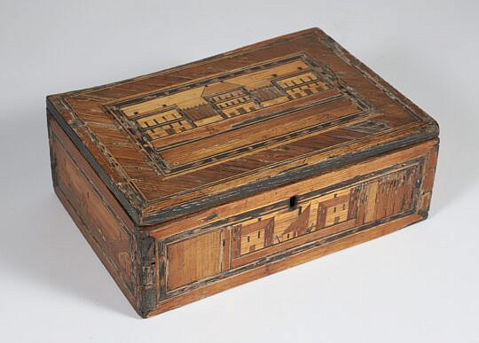Napoleonic Prisoner of War Straw Work Box circa 1800