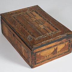Napoleonic Prisoner of War Straw Work Box, circa 1800
