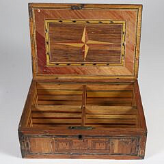 Napoleonic Prisoner of War Straw Work Box, circa 1800
