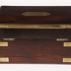 English Lady’s Brass Bound Dressing Box, 19th Century