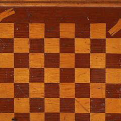 Vintage Wood Gameboard with Inlaid Sperm Whale Corners