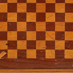 Vintage Wood Gameboard with Inlaid Sperm Whale Corners