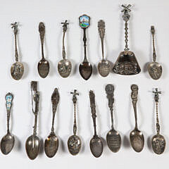 49-5385 Collection of Silver Souvenir spoons A IMG_0049