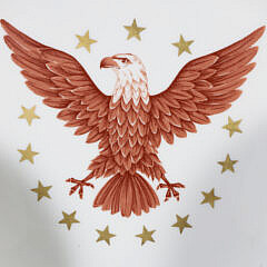 Three Bavaria Germany Eagle Porcelain Plates