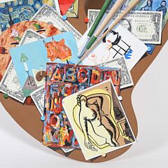 Tom Kraa Tromp L’Oeil Painter’s Pallet, circa 1989