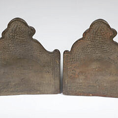 Billy Bowen Patina Brass Bookends, “Copyright 1928 Cape Cod Fisherman”