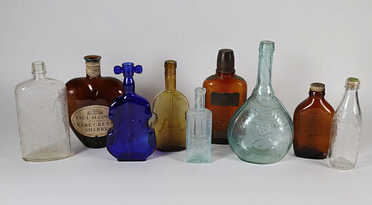 58-5385 Nine Antique Glass Bottles A IMG_0021 2