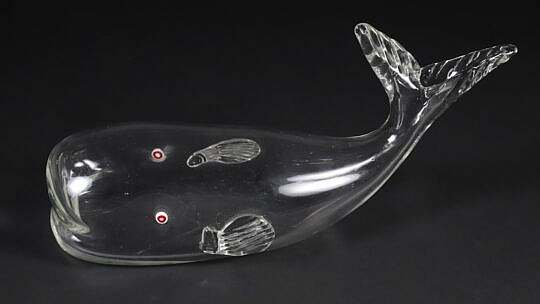 59-5385 Hand Blown Glass Sperm Whale Decanter A IMG_0070