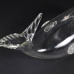 Hand Blown Art Glass Sperm Whale Decanter