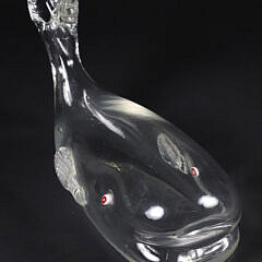 Hand Blown Art Glass Sperm Whale Decanter