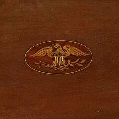 Mahogany Multi-wood Eagle Inlaid Serving Tray