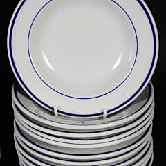 Twenty-One Pieces of Shenango Blue and White Anchor Pattern China